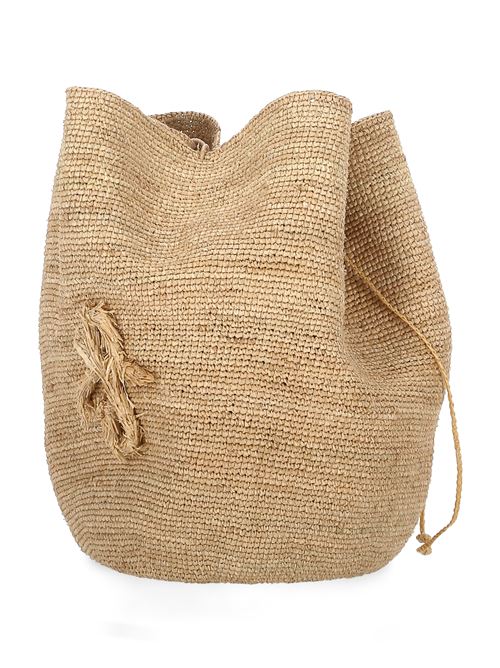 Borsa con logo beige RUSLAN BAGINSKIY | BBCT036THEHANATURAL STRAW BEIGE